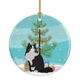 thumbnail image 1 of 2.8 x 2.8 in. Unisex Ragamuffin Cat Merry Christmas Ceramic Ornament, 1 of 1