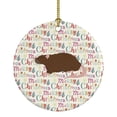 thumbnail image 1 of 2.8 x 2.8 in. Unisex Rex Rat Christmas Ceramic Ornament, 1 of 1
