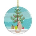 thumbnail image 1 of 2.8 x 2.8 in. Unisex Scottish Fold Cat Merry Christmas Ceramic Ornament, 1 of 1