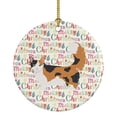 thumbnail image 1 of 2.8 x 2.8 in. Unisex Skookum Cat Christmas Ceramic Ornament, 1 of 1