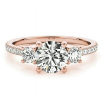 2.80 Ct Brilliant Round Cut Diamond Bridal Rings For Her Solid 14K Rose Gold