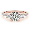 thumbnail image 1 of 2.80 Ct Brilliant Round Cut Diamond Bridal Rings for her Solid 14K Rose Gold, 1 of 6