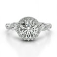 thumbnail image 1 of 2.80 Ct Wonderful Round Natural Moissanite Engagement Rings for Women Solid 18K White Gold, 1 of 8