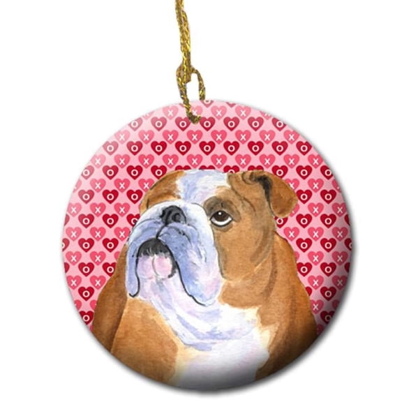 2.81 x 2.81 in. Bulldog English Ceramic Ornament