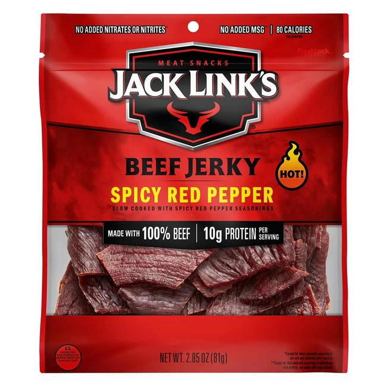 2.85 oz Bagged  Spicy Red Pepper Beef Jerky Snacks - Pack of 12