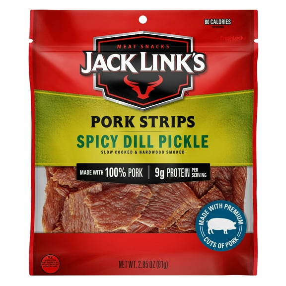 2.85oz Jack Link's Spicy Dill Pickle Pork Strips 1/1 Count