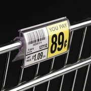 2.875" L UPC Label Holder for Wire Baskets Gondola Shelves & Acrylic Front Fence - 20 Pack