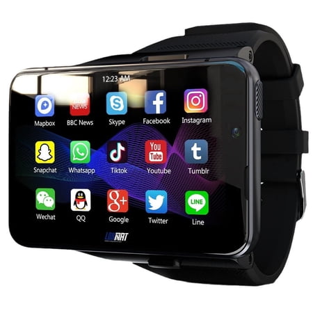2.88" Large Screen 4G Smart Watch Android Heart Rate Monitor Wristwatch 6GB+128GB