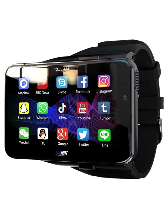 2.88" Large Screen 4G Smart Watch Android Heart Rate Monitor Wristwatch 6GB+128GB