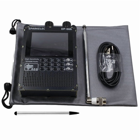 2.8In IPS Touch Screen DP-666 High Sensitivity Radio TEF6686 Full Band FM AM FM Short Wave Radio Broadcasting Station,B