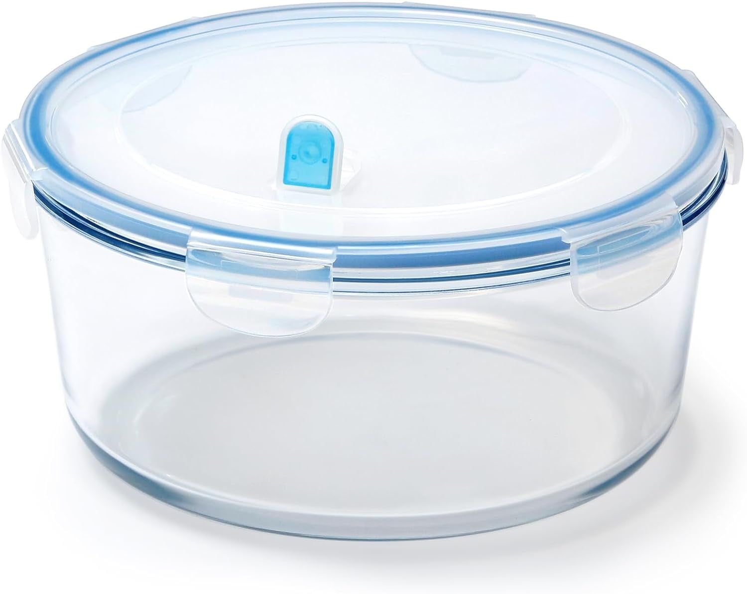 2 8l glass food storage containers set round meal prep containers
