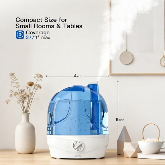 2.8L Large Capacity Ultrasonic Cool Mist Humidifier for Bedroom Office Nursery - Quiet Auto Shut-Off