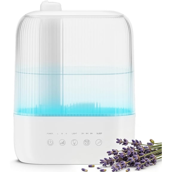 2.8L Top Fill Humidifier, Essential Oil Diffuser & Cool Mist Humidifiers, Smart Humidity Control, Quiet Ultrasonic, 360 Nozzle, 7-Color Light for Bedroom, Home Office