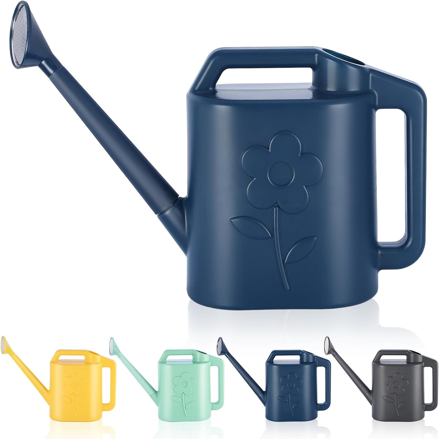 2.8L Watering Can for Indoor Plants – Large Garden Watering Can with Long Spout & Detachable Sprinkler Head, Modern Plant Water Can for Outdoor Flowers Houseplants, Upgraded Convertible Nozzle