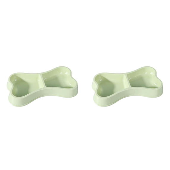 2-8PC Lightweight Small Food and Water Pet Bowls Dog Feeding Bowls Cat Storage Bowl 2 in 1 Bone Shaped Feeder with Non Base for Small Dogs Puppy Cats Indoor Outdoor Durable Double Bowl