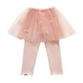 thumbnail image 1 of 2-8T Girls Footless Leggings Tights with Ruffle Tutu Skirts Kids Culottes Ballet Pantskirt, 1 of 9