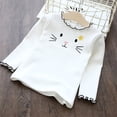 thumbnail image 1 of 2-8T Kids Baby Girls' Long Sleeve Basic Half Turtleneck T-Shirt Cat Printed Tops, 1 of 4