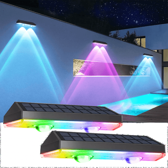 2-8X LED Solar Fence Lights Deck Door Wall Stair Step Outdoor Garden Decor Lamp