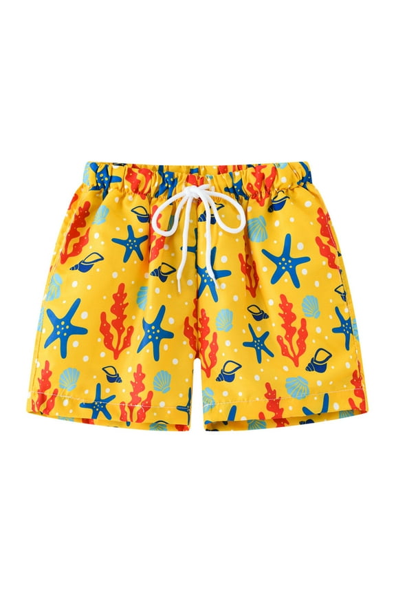 Toddler Boys Swim Trunks Kids Baby Cartoon Bathing Suit Beach Swimming Shorts Swimsuit for Boys Size 5-6T