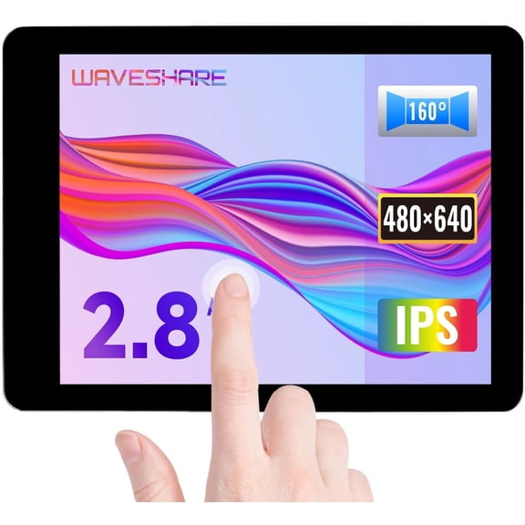 2.8inch Capacitive Touch Display Compatible with 5/4B/3B+/3A+/CM3+/4 480640 Resolution DSI Interface IPS Optical Bonding Screen