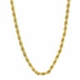 thumbnail image 1 of 2.8mm 14k Yellow Gold Plated Twisted Rope Choker Chain Necklace, 16 inches, 1 of 7