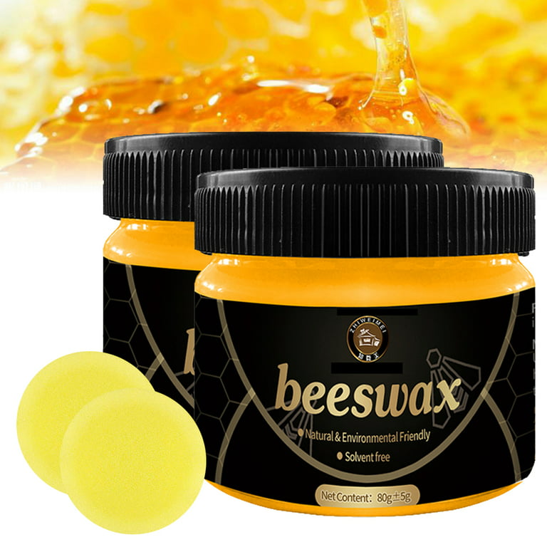 2.8oz Wood Seasoning Beewax, Multipurpose Natural Wood Wax Traditional  Beeswax Polish Liquid 2 Pack
