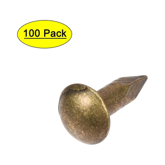2.8x10mm Small Tiny Nails Brass Bronze Tone 100 Pack