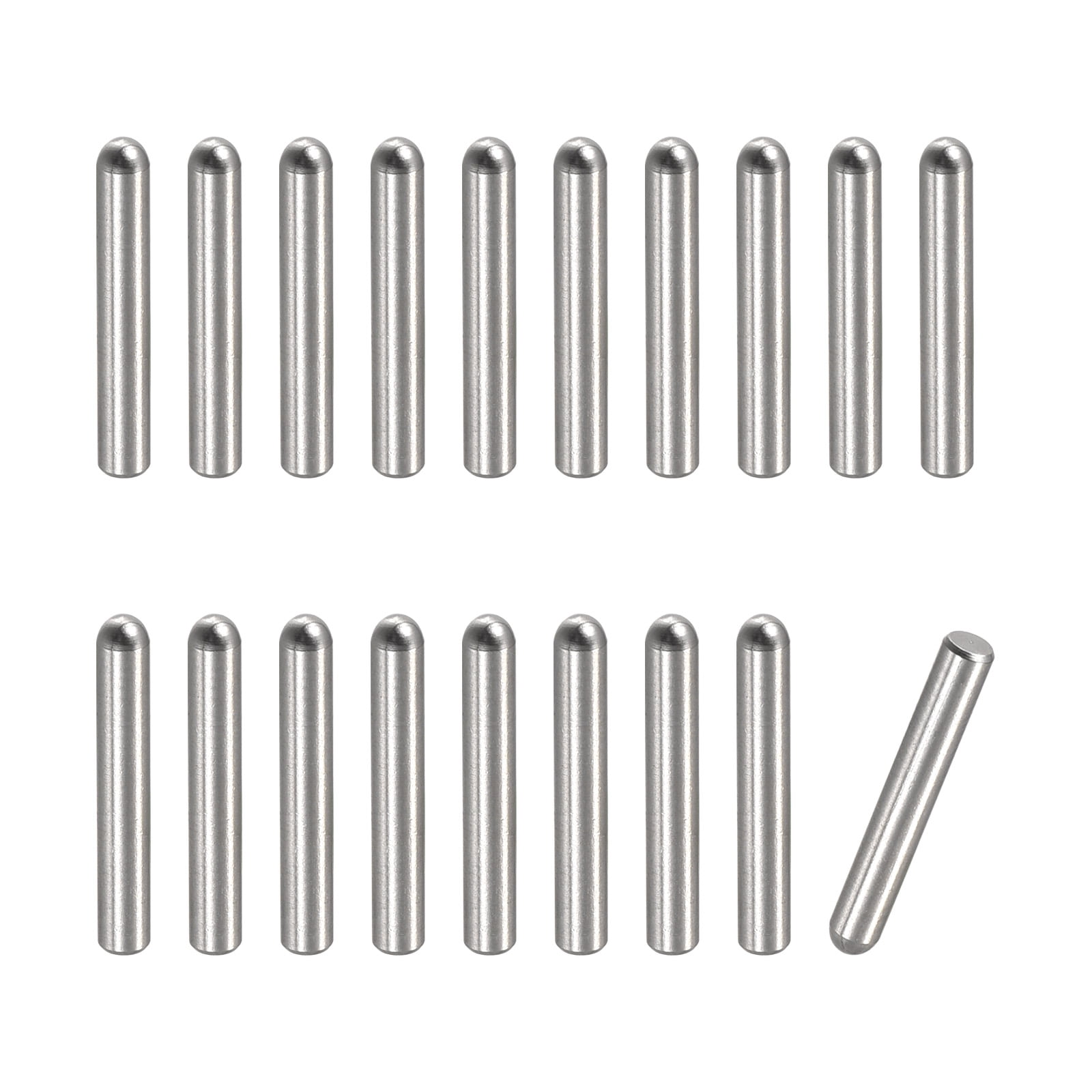 2.8x16mm Dowel Pins, 50 Pack Round Head Flat Chamfered End Dowel Pin ...