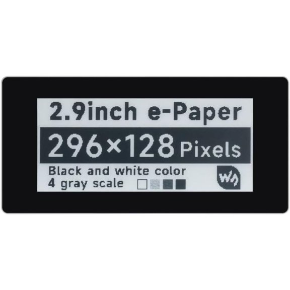 2.9 Inch Capacitive Touch ePaper Display Module 296x128 Resolution SPI I2C Interface for Microcontroller IoT DIY Projects SKU-20051
