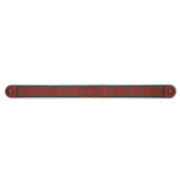(2) 9" Red LED Truck Trailer RV Brake Stop Turn Tail Lights / Chrome Base