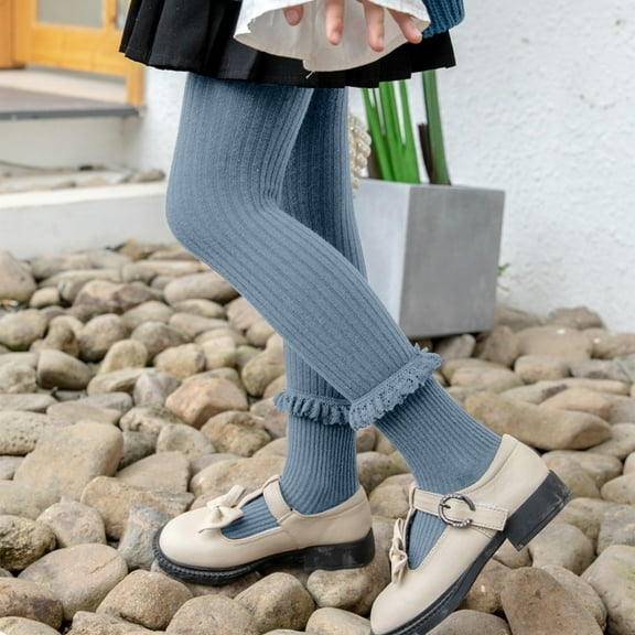 2-9 Years Young Girls Cotton Uniform School Tights Warm Soft And Girls Tights For Comfortable Sweatpants Girl Girl'S Baggy Drawstring Pants Ugly Christmas Leggings For Girl Plus