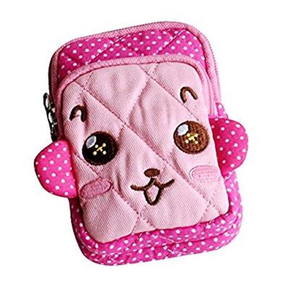 2.9 x 4.7 x 0.98 in. Witty Monkey - Embroidered Applique Fabric Art Wallet Purse & Pouch Bag