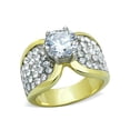 thumbnail image 1 of 2.94 Ct Zirconia Stainless Steel Two Toned Ion Plated Engagement Ring Sizes 9, 1 of 5