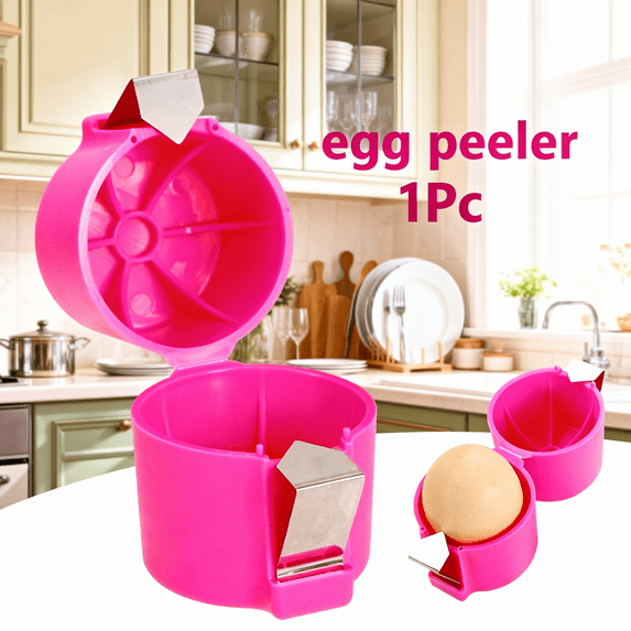 2.95×1.97 Inch Egg Cracking Tool, Egg Shell Opener Handheld Raw Egg Peeler Cracker Tool Efficient Multifunctional Eggshell Separator Egg Breaker Cutter for Cooking Camping Kitchen Gadgets Supplies