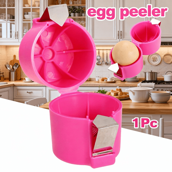 2.95×1.97 Inch Egg Shell Opener, 2026 New Egg Cracker Tool for Raw Eggs, Hard Boiled Egg Peeler Egg Cube Egg Separator Handheld, Stainless Steel Eggshell Breaker Egg Shell Cutter Kitchen Gadgets