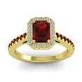 thumbnail image 1 of 2.95 Carat Elegant Natural Diamond Garnet Gemstone Anniversary Ring for Ladies Solid 18K Yellow Gold Size 11.5 by Diamond-Capitals, 1 of 8