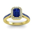 thumbnail image 1 of 2.95 Carat Latest Natural Diamond Blue Sapphire Gemstone Wedding Ring for her Solid 14K Yellow Gold Size 7 by Diamond-Capitals, 1 of 8