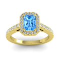 thumbnail image 1 of 2.95 Carat Natural Diamond Blue Topaz Gemstone Elegant Wedding Ring for Women Solid 18K Yellow Gold Size 3 by Diamond-Capitals, 1 of 8