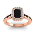 thumbnail image 1 of 2.95 Ct Natural Diamond Black Onyx Gemstone Elegant Anniversary Ring for Ladies Solid 14K Rose Gold Size 6.5 by Diamond-Capitals, 1 of 8