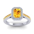thumbnail image 1 of 2.95 Ct Natural Diamond Citrine Gemstone Sparkle Anniversary Ring for Women Solid 18K White Gold Size 8 by Diamond-Capitals, 1 of 8