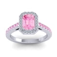 thumbnail image 1 of 2.95 Ct Natural Diamond Pink Sapphire Gemstone Sparkle Anniversary Ring for Women Solid 18K White Gold Size 8 by Diamond-Capitals, 1 of 8