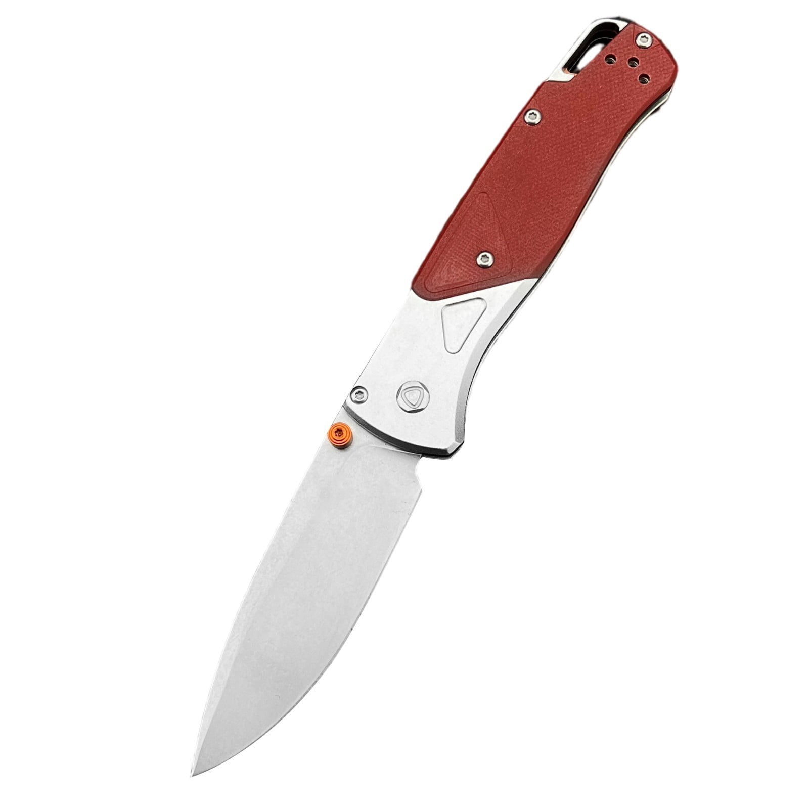 2.95" D2 Steel EDC Pocket Knife, G10 Handle Folding Knife with Lanyard Hole & Pocket Clip for Camping, Hiking, Everyday Carry