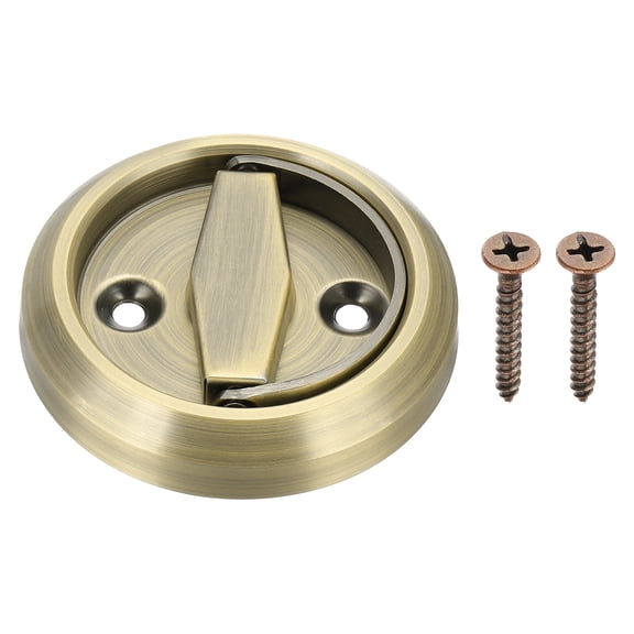 2.95" Round Recessed Pull Stainless Steel Recessed Door Handle, Green