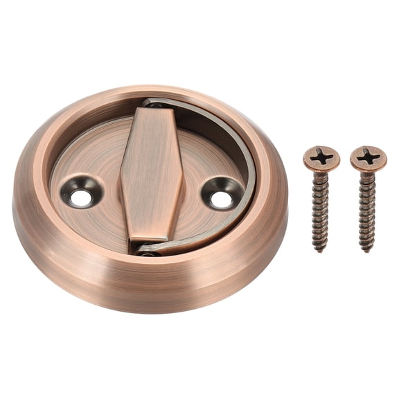 2.95" Round Recessed Pull Stainless Steel Recessed Door Handle, Red