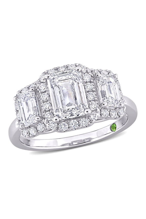 2.98 Carat (Ctw VS1-VS2, G-H) Lab-Grown Diamond Engagement Ring in 14k White Gold for Women