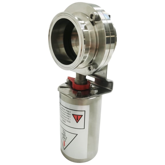 2.99 Inch Butterfly Valve Sanitary Pneumatic Actuator Single Acting for Food Processing