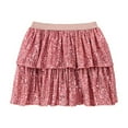 thumbnail image 1 of 2-9T Toddler Little Girls Ruffle Floral Skirt Big Girl High Waisted Tiered Short Mini Skater Skirts, 1 of 7