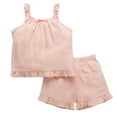 thumbnail image 1 of 2-9Y Summer Kids Girl Cotton Homewear Set,Sleeveless Top+Shorts, 1 of 11
