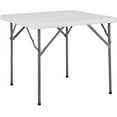 thumbnail image 1 of 2.9ft Square Folding Table Resin Card Table Multipurpose Foldable Table Square Fold Up Table for Indoor Kitchen Dining Room Outdoor Camping Picnic by Naomi Home - White, 1 of 9