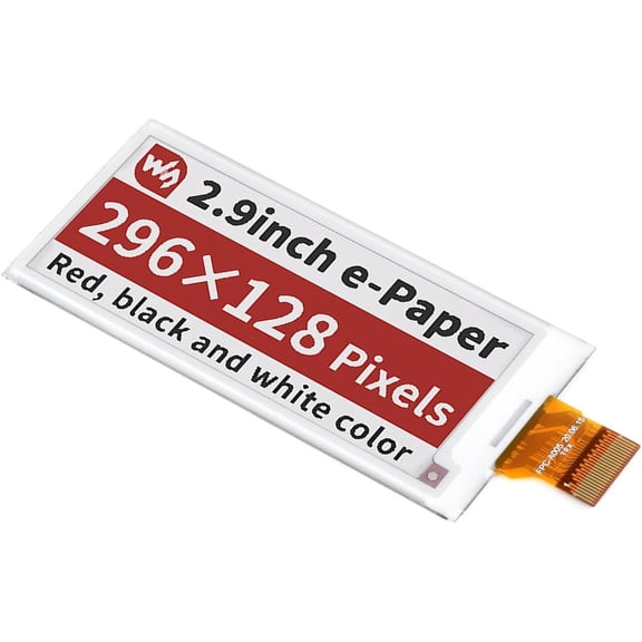 2.9inch E-Paper, 296 128 Resolution Raw Display Compatible with Raspberry/STM32(Without PCB)